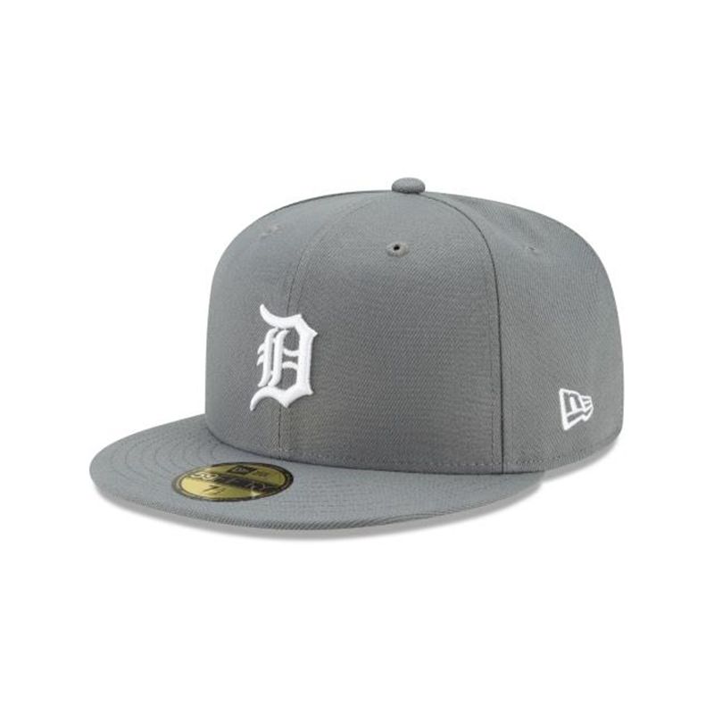 MLB Detroit Tigers Floral Undervisor 59Fifty Fitted (KRL3090) - Grey New Era Caps